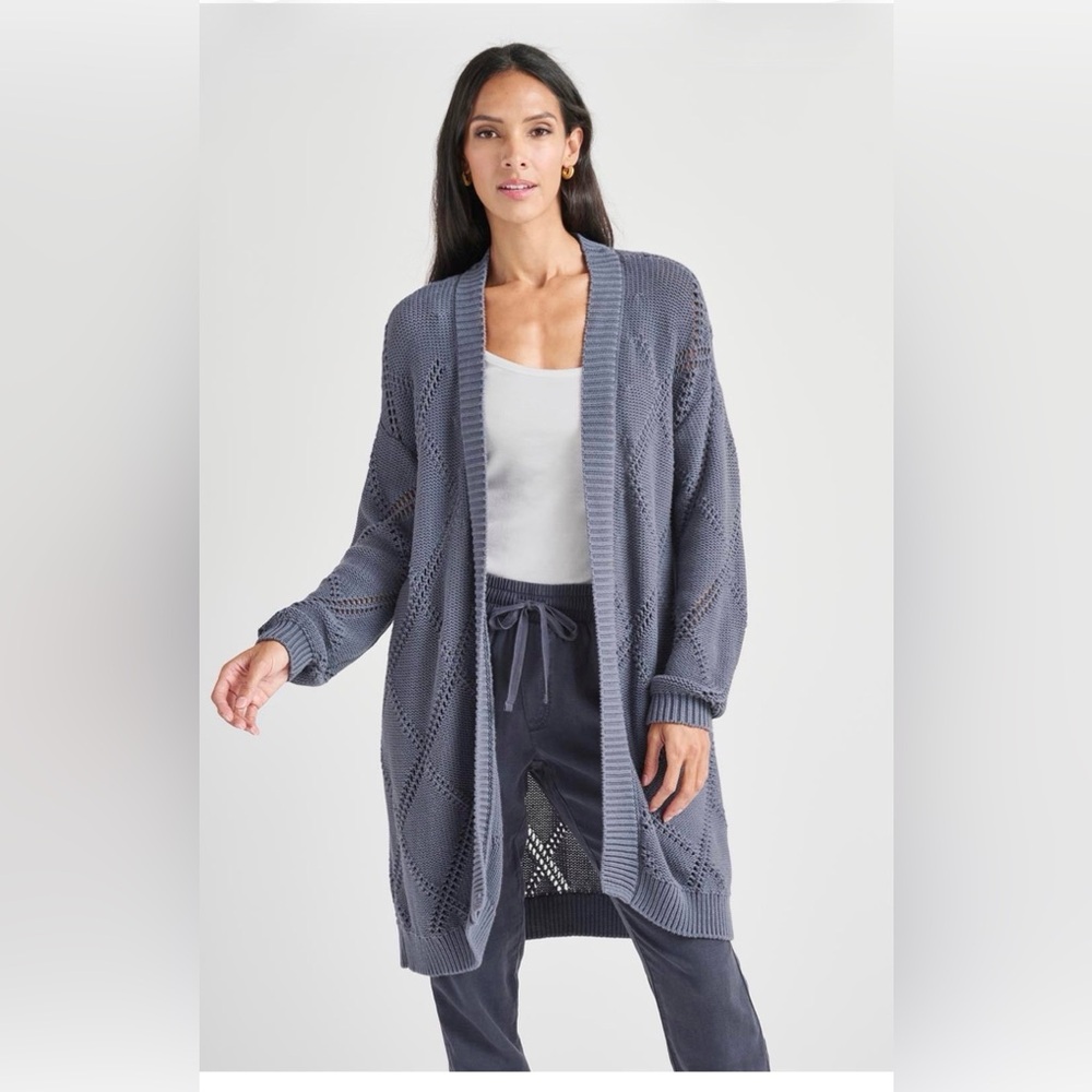 Splendid Women's Open Knit Cardigan - Blue Gray